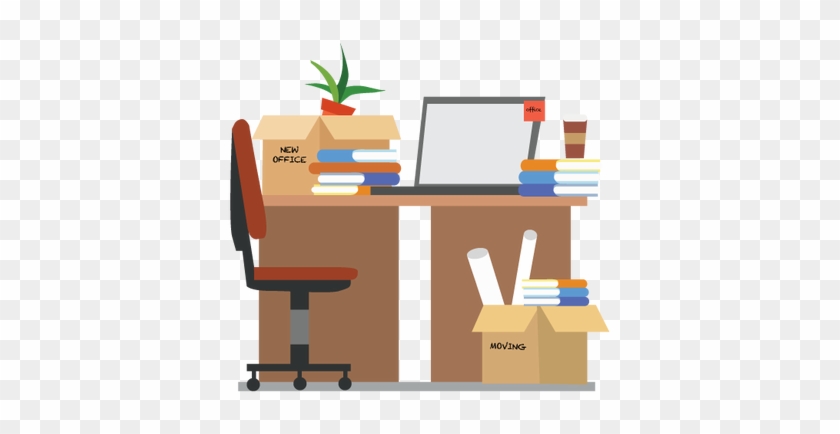 Organized Office Desk Clipart - Shifting To New Office #509243