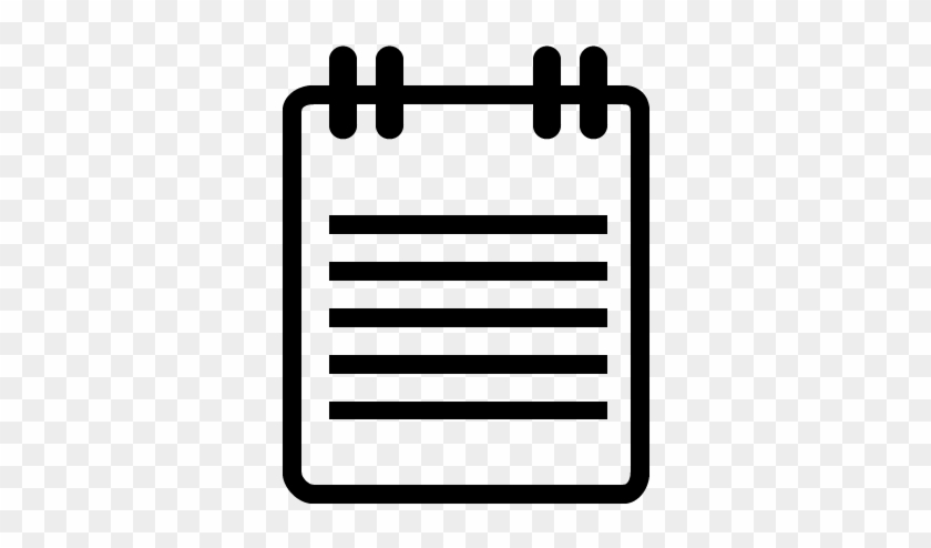 Binder, Diary, Notebook, Notepad, Notes, Pencil, Writing - Notes Icon Black Png #509450