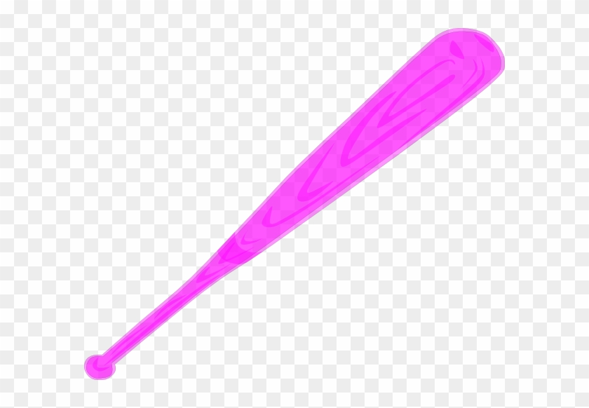 Baseball Bat Clipart Pink - Pink Baseball Bat Clipart #509947