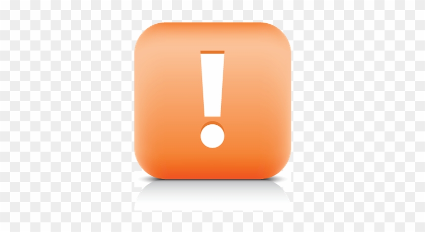 Exclamation Point Web Button Color Internet Icon White - Mobile Phone #510060