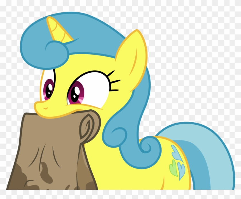 Lemon Hearts Holding A Paper Bag By Cloudyglow - My Little Pony: Friendship Is Magic #510701