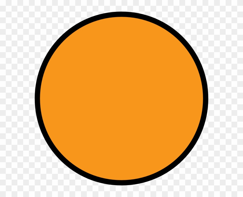 Orange Circle Clip Art - Orange Circle Black Outline #513111
