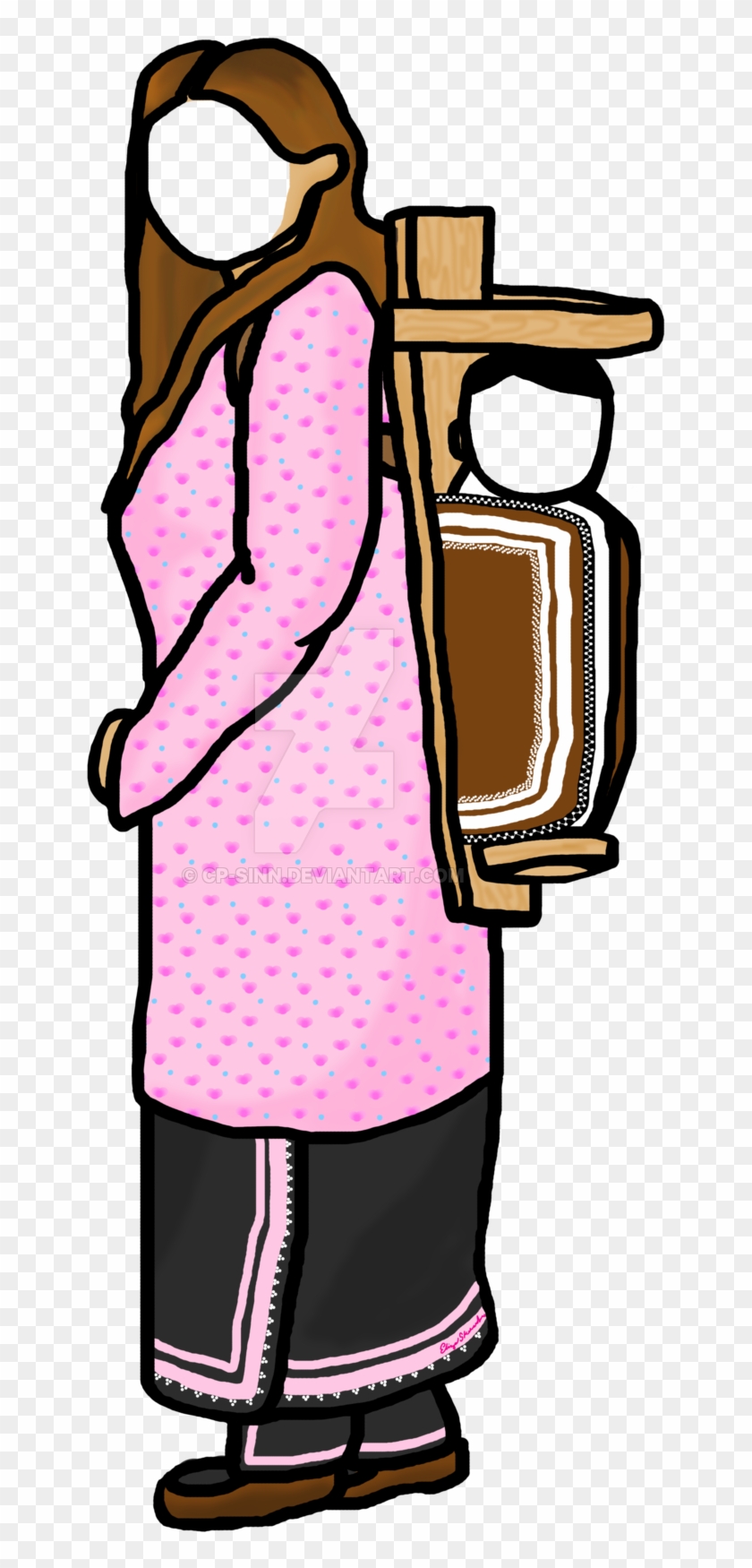 Oneida Mama With Baby In Cradleboard Cut Out By Cp - Oneida Mama With Baby In Cradleboard Cut Out By Cp #514585