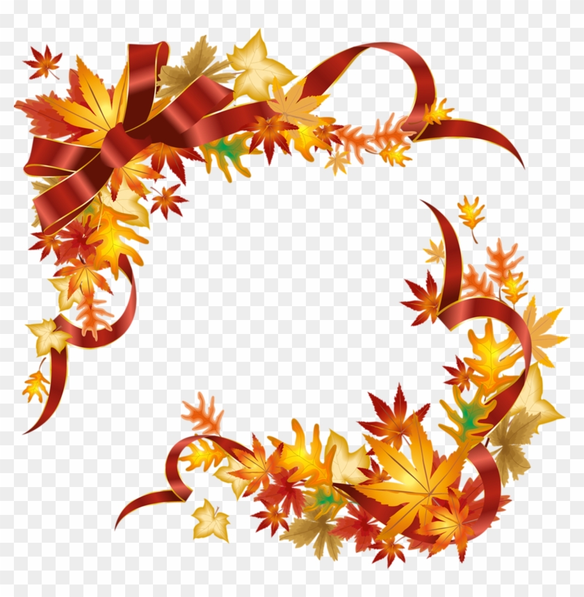 Border Designclip - 50 Custom Give Thanks Leaves Themed Thanksgiving Invitations #516207