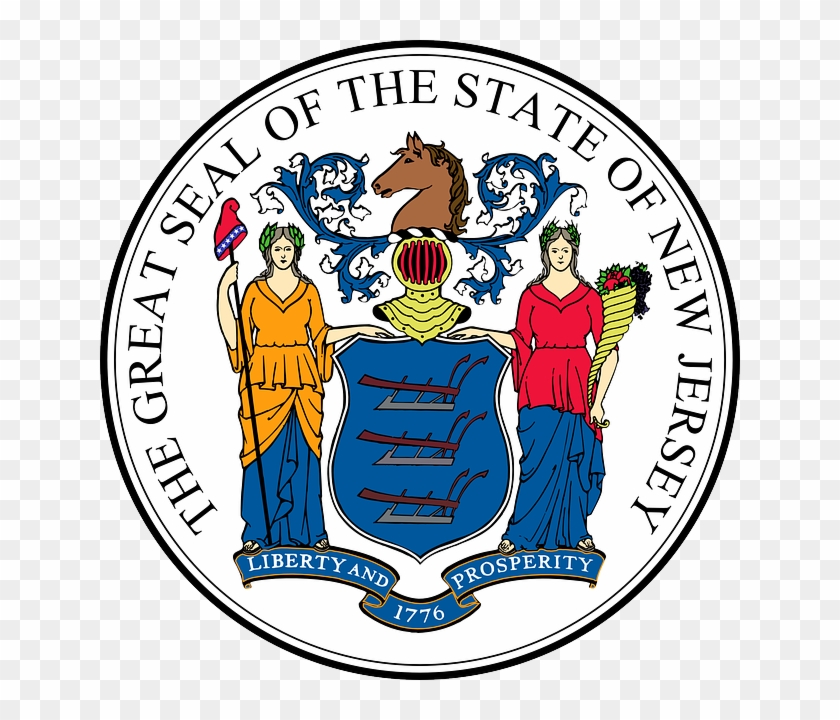 The Seal Of The State Of New Jersey - New Jersey State Flag #516293