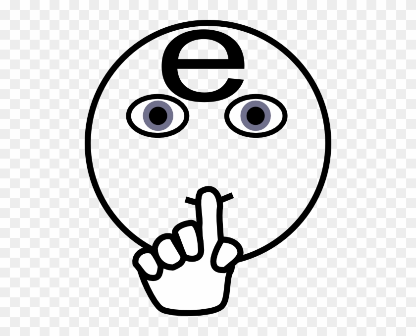 Silent E Clip Art - Quiet Clipart Black And White #516853