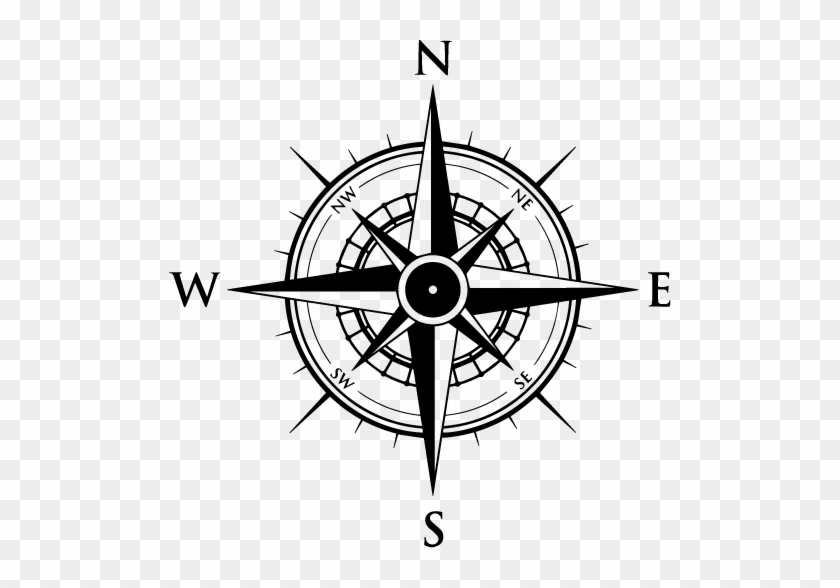 Click On The Images Button In The Upper Right Corner - Map Compass Vector #517094