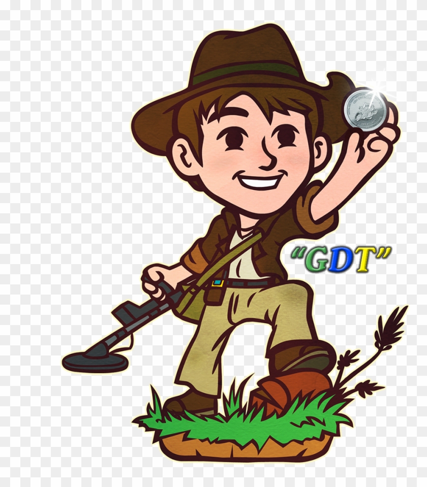 Finding A Geo Detecting Treasure Cache Nickel Coin - Cartoon Rocket Ship #518694