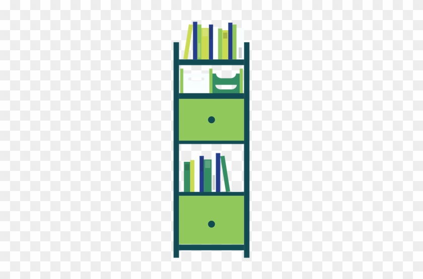 Green Office Bookshelf Clipart Transparent Png - Bookcase #519452
