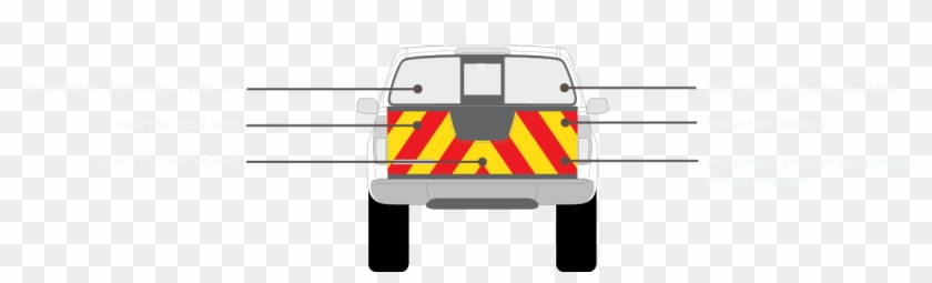 A Pickup Truck With A Reflective Red And Yellow Tailgate - A Pickup Truck With A Reflective Red And Yellow Tailgate #519944