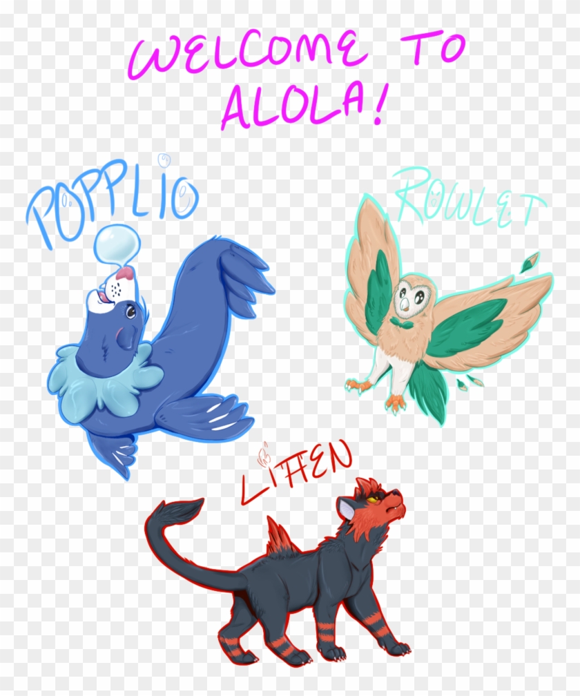 Alola Starters By Rocket14 - Cartoon #520134