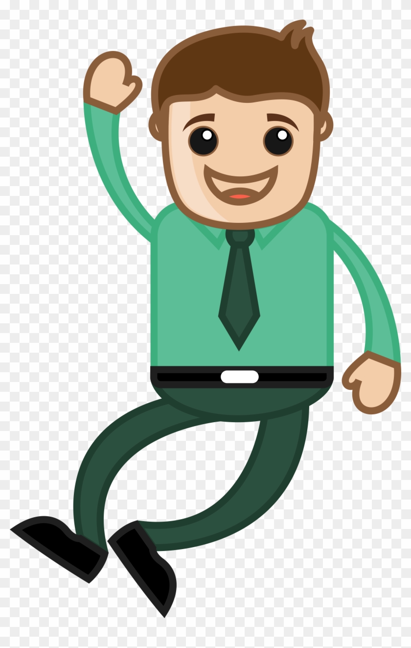 Wowing Them - Happy Man Cartoon Png #521915