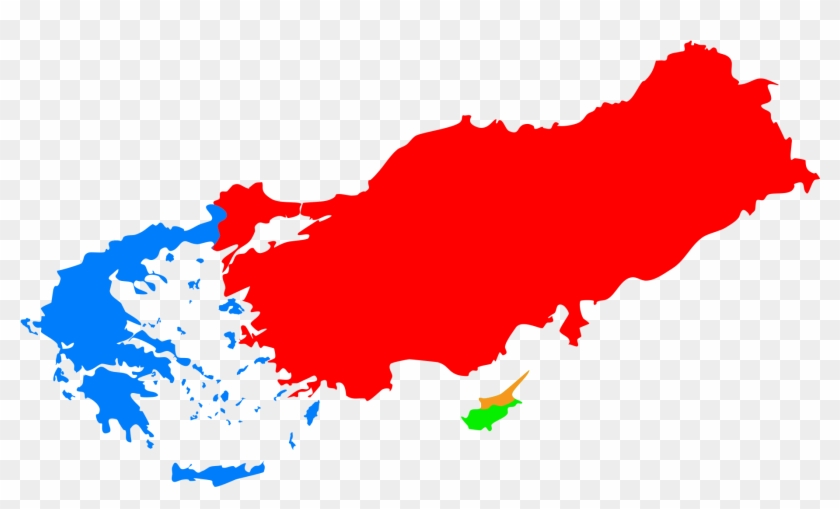 Red Push Pin 24, - Greece Turkey Sea Border #521913