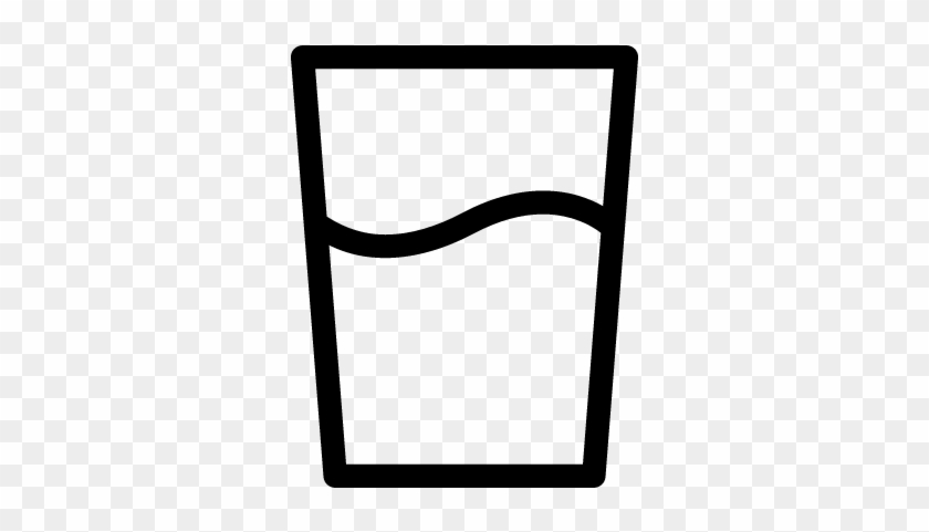Water Glass Vector - Water In Glass Symbol #522142