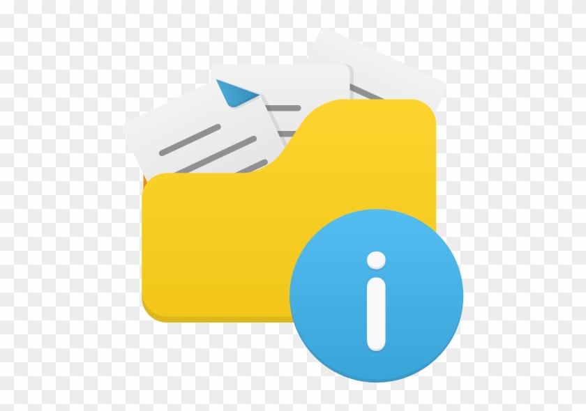 ไอคอนโฟลเดอร์เปิดข้อมูล - Folder Info Png #522456