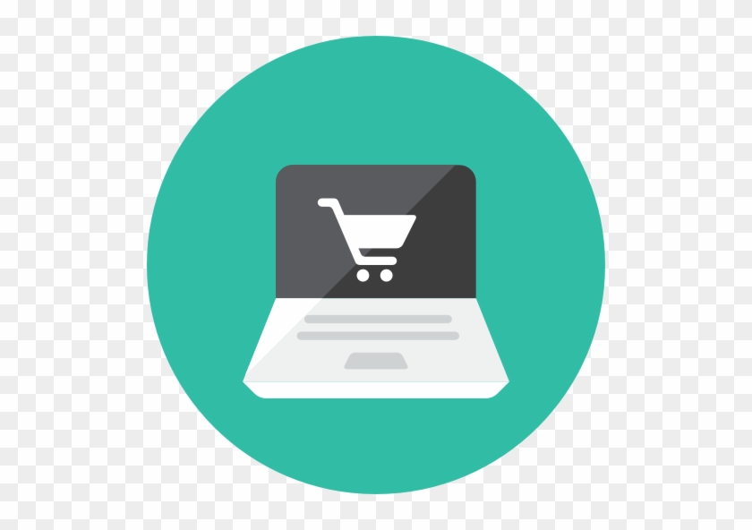 ไอคอนช้อปปิ้งออนไลน์ - Online Store Icon Flat #522494
