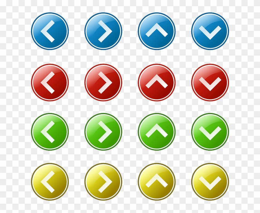 Red, Set, Green, Icon, Left, Right, Blue, Arrow, - Arrow Button #522689