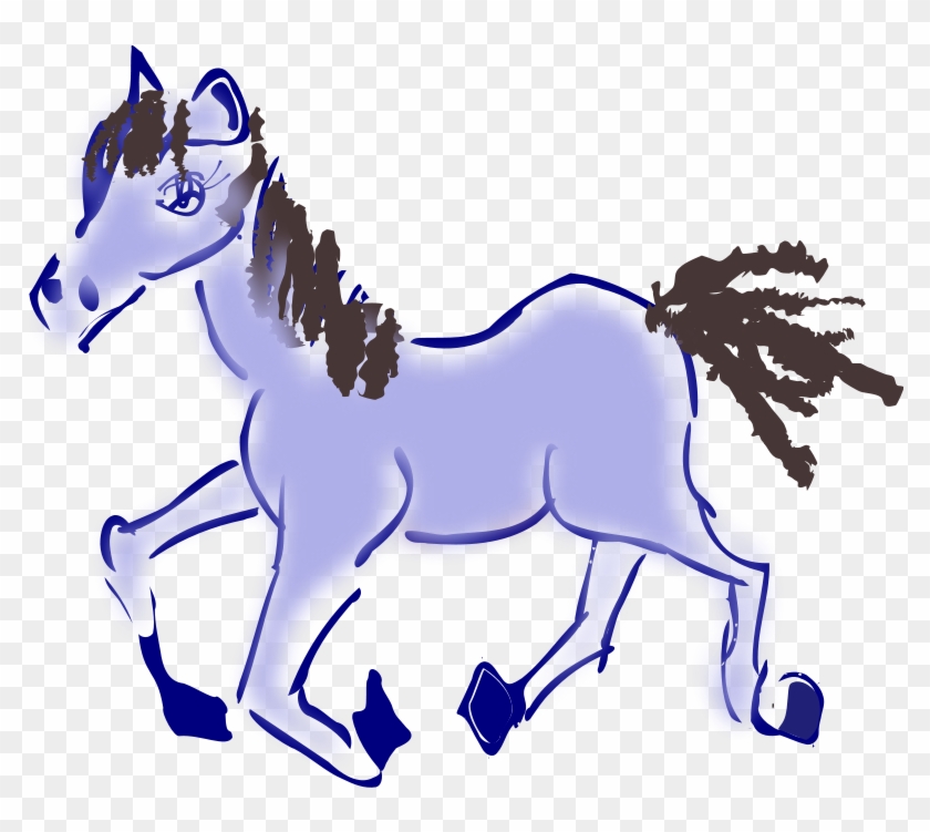 Running Clip Art Download - Purple Pony Shower Curtain #523359