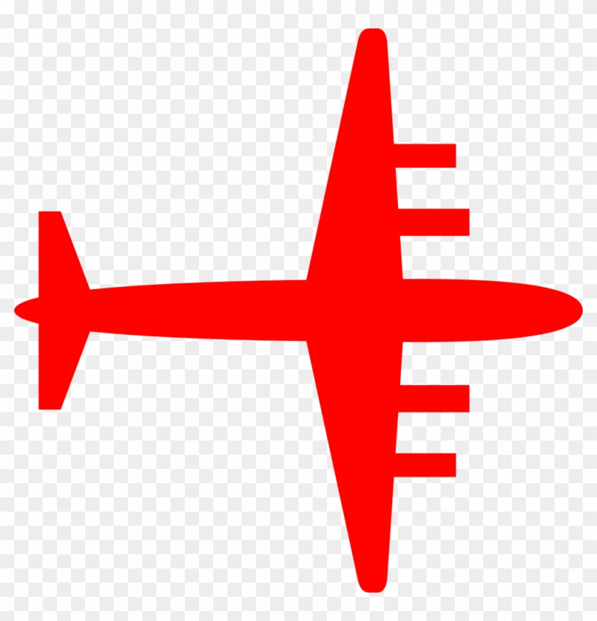 Onlinelabels Clip Art - Silhouette Of Red Plane #523646