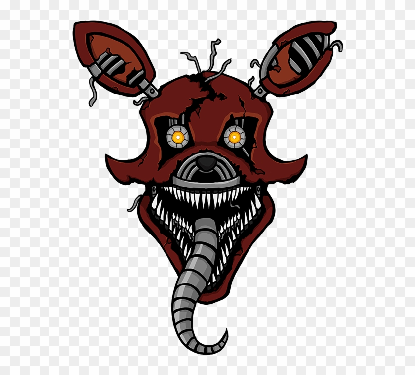 Five Nights At Freddy's - Nightmare Foxy Head Drawing #523664