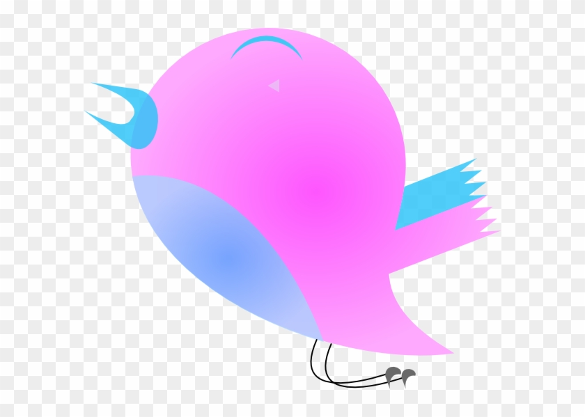 Pink Blue Bird Clip Art At Clker - Clip Art #523696