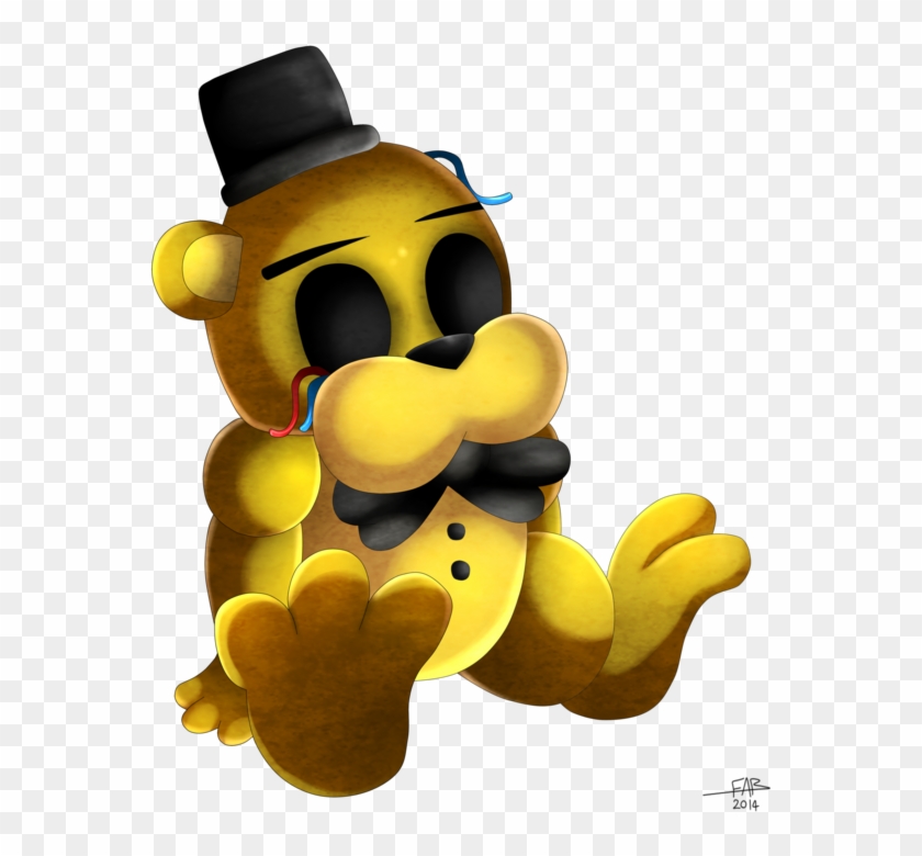 Fnaf Clipart Golden Freddy Clipart - Fnaf 2 Golden Freddy Fanart #523702