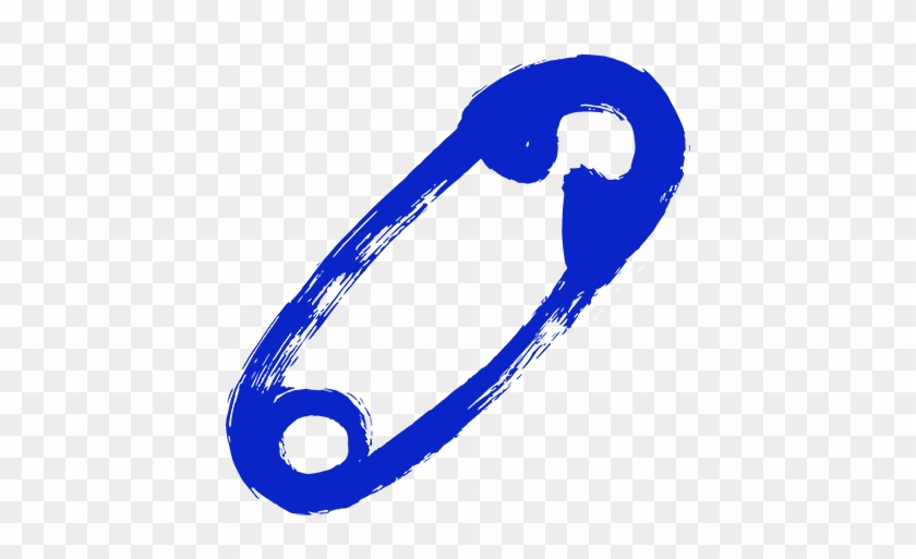 Safety Pin Clip Art - Blue #523969