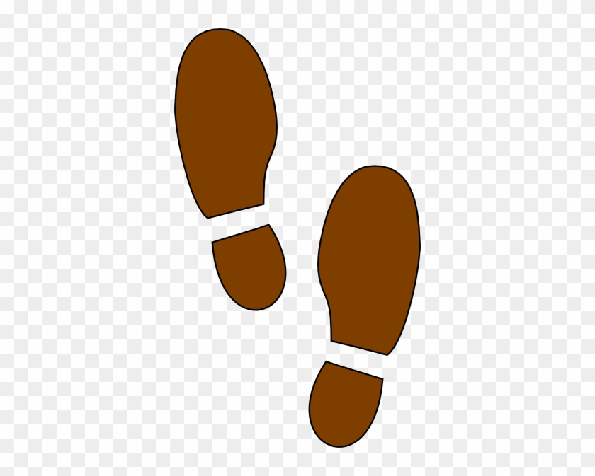 Footprint Clipart Brown - Brown Shoe Print Clipart #524174