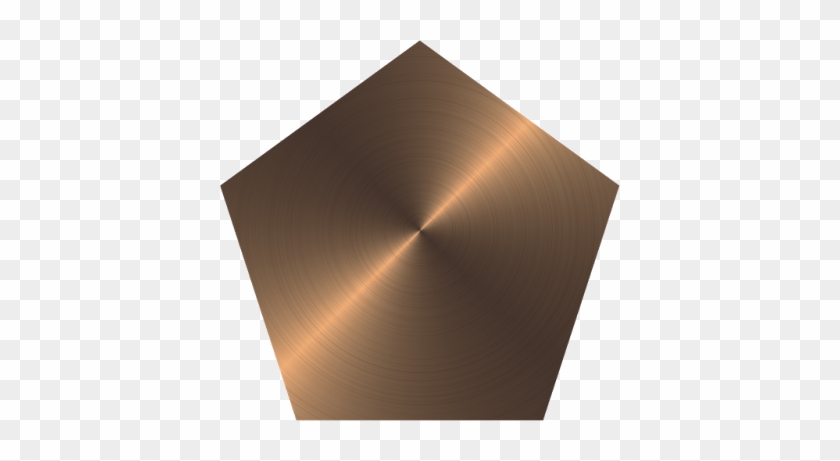 Pentagon Clipart Brown - Metallic Pentagon #524187