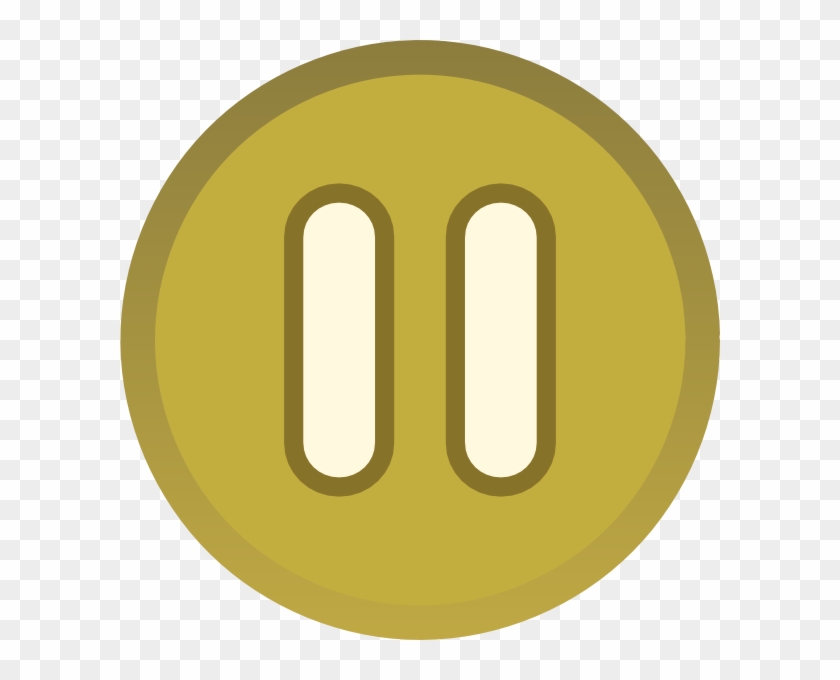 Pause Button Clipart Start - Yellow Pause Button Png #524569