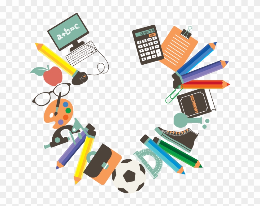 School Supplies Blackboard - Vector Graphics #525206