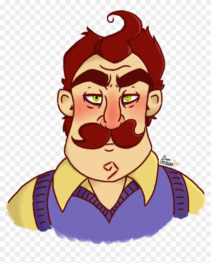 Hello Neighbor [portrait] By Wiryaoleneva - Hello Neighbor Face Png #525406