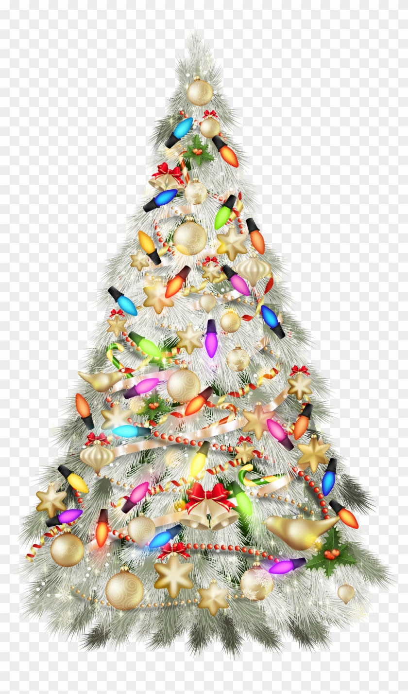 Star Outline Of Christmas Tree Clipart - Free Clipart Christmas Tree Silver #526418