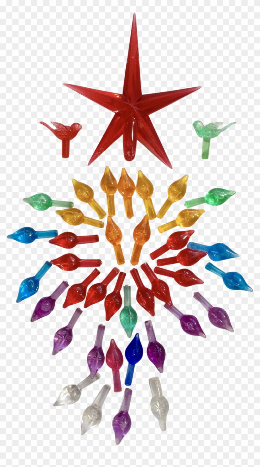 Vintage Christmas Tree Plastic Replacement Ornament - Illustration #526446