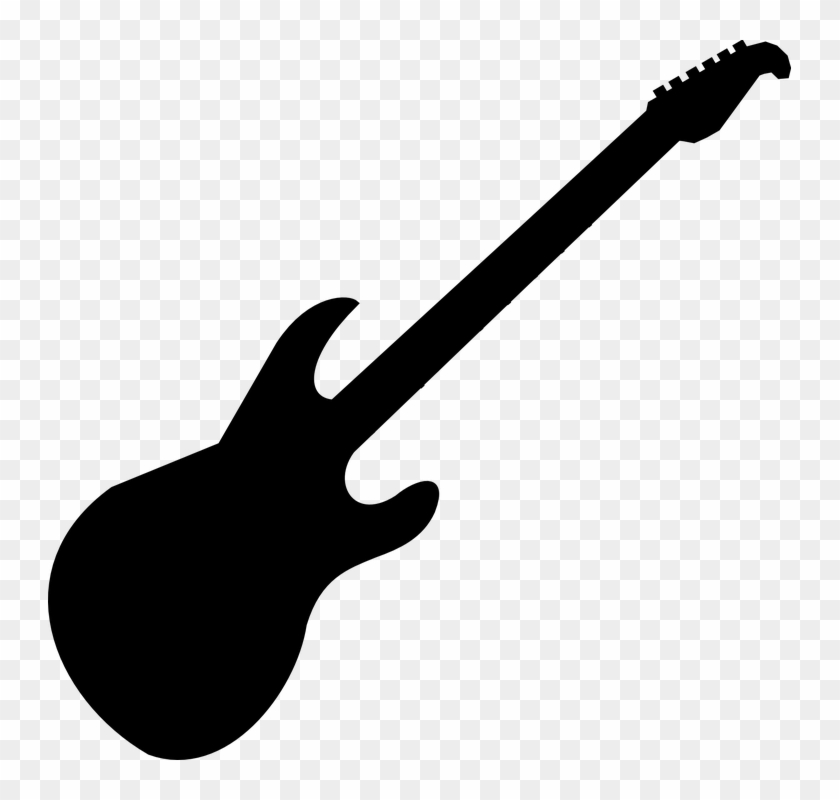 Guitar Clipart Black And White Clipart Panda Free Clipart - Electric Guitar Silhouette #527798