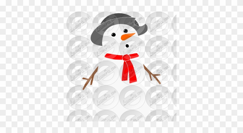 Quixotic Snowman Stencil - Cartoon #528553