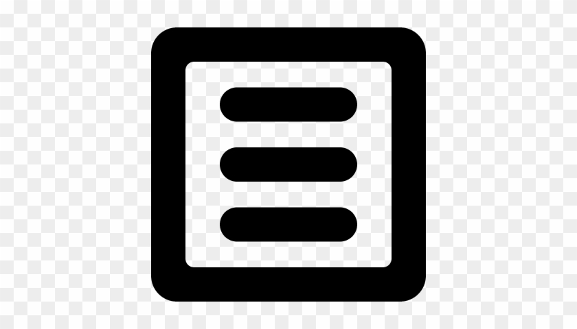 Menu Square Button Gross Symbol Vector - Menu Button Png Logo #528598