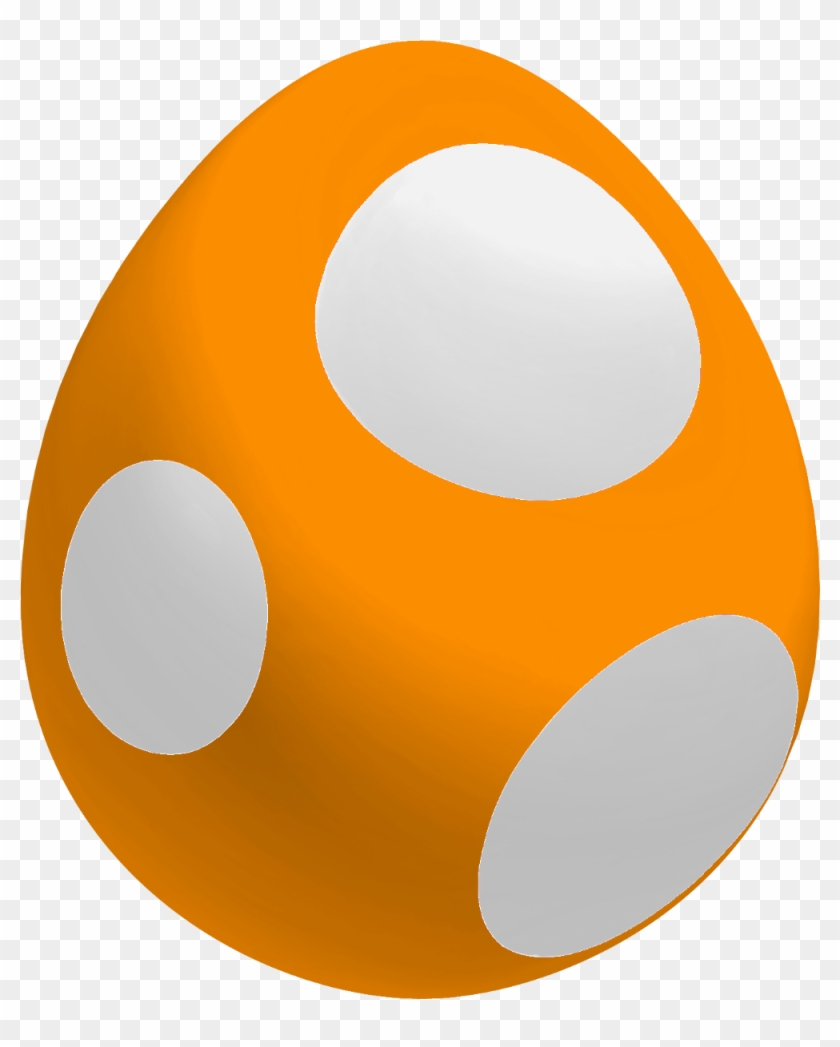 Orange Baby Yoshi Egg - Yoshi Eggs Png #528663