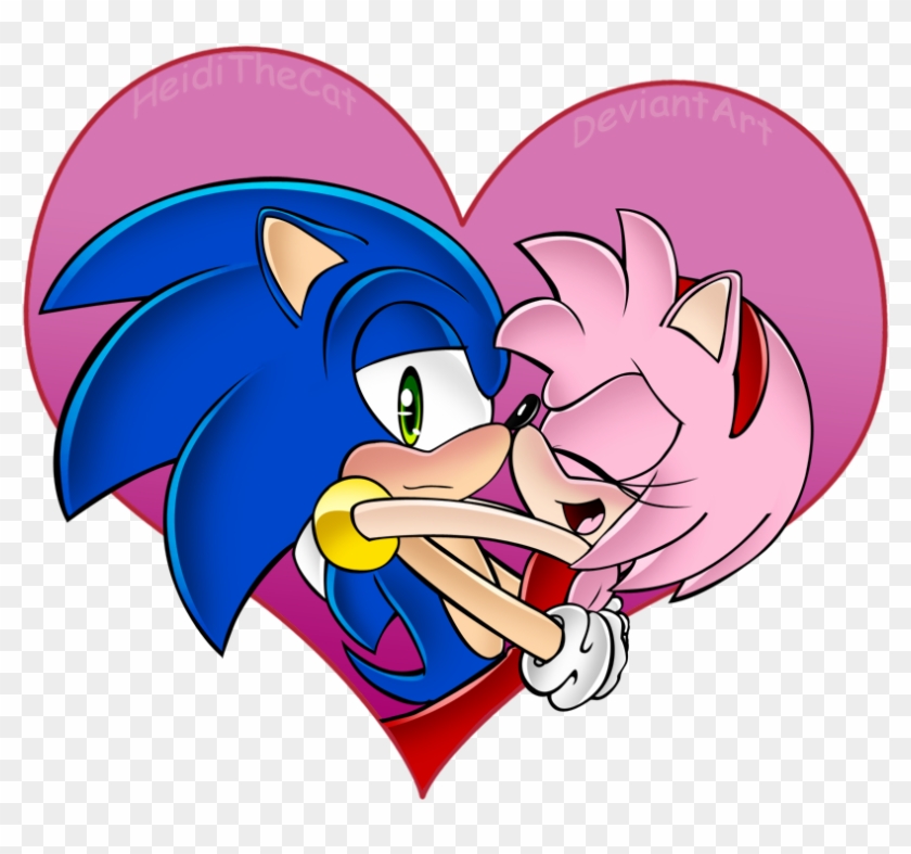 Amy Recieved A Kiss From Sonic - Cartoon #529775