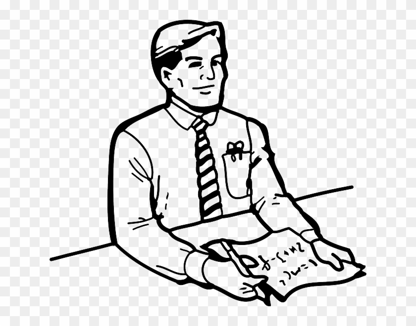Write Outline, People, Thinking, Math, Mathematician, - Community Helpers Coloring Pages #530608