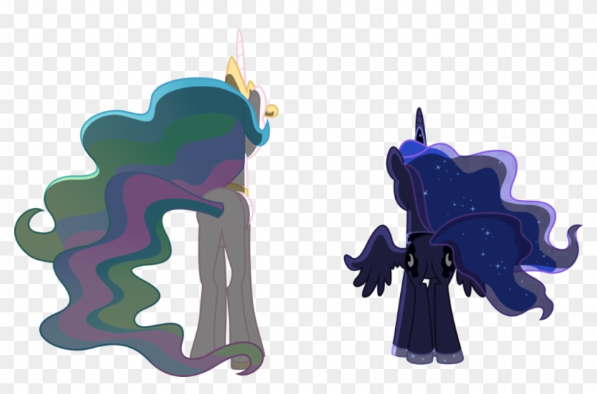 Celestia And Luna Contemplating By Jordila-forge - Princess Celestia And Luna Vector #531250