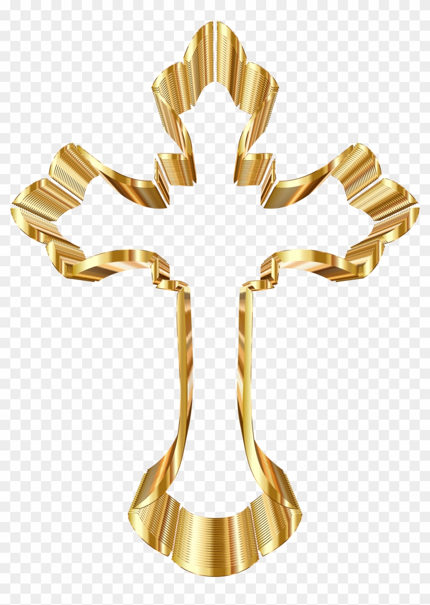 28 Collection Of Catholic Cross Clipart Gold - Transparent Background Gold Crosses #531490