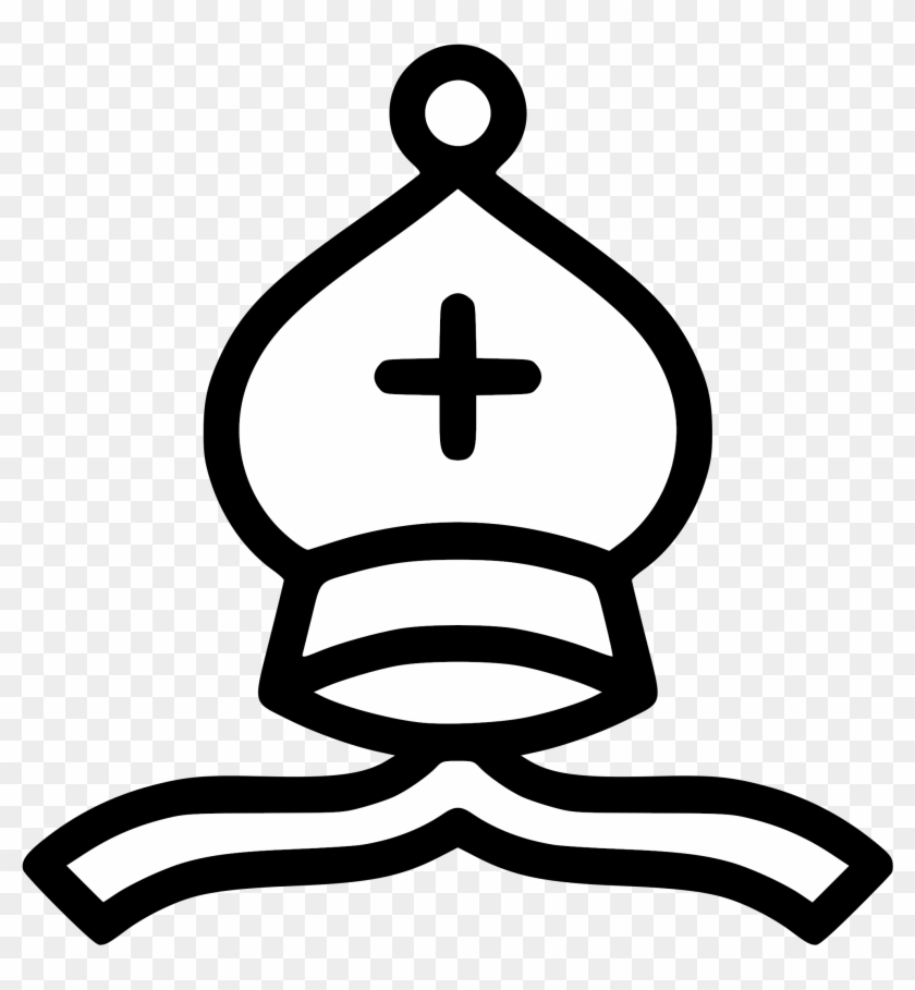 Ruby Clipart Black And White - Chess Piece Bishop Clipart #532959