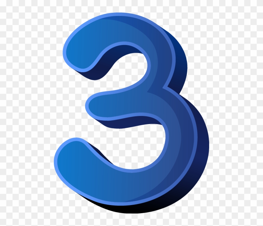 Type Or Rewrite Your Final Draft - Blue Number 3 Transparent #533186