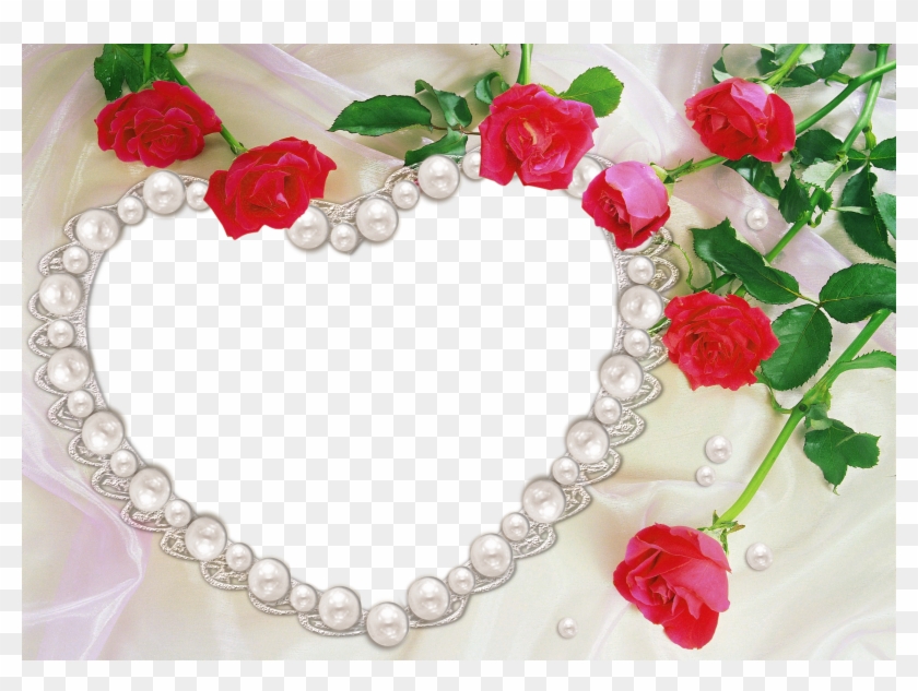 Pearl Heart And Roses Transparent Frame - Jumma Mubarak In Urdu Gif #535276