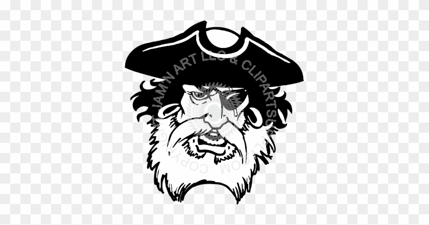 Pirate Head With Beard - Pirate #536782