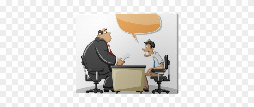Cartoon Man Talking With His Boss In Office - Say No To Your Boss #537158