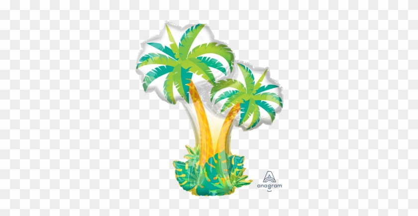34 - 34" Supershape Tropical Palm Trees Balloon - Mylar #538282