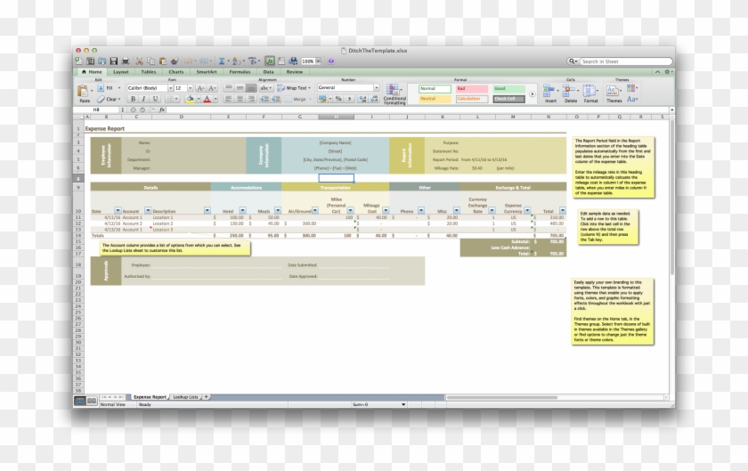 Expense Report Template For Excel Zoro - Software #538591