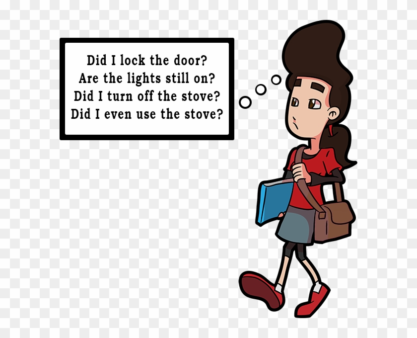 A Woman Is Walking To Work And Her Steps Become Insecure - Cartoon #539282